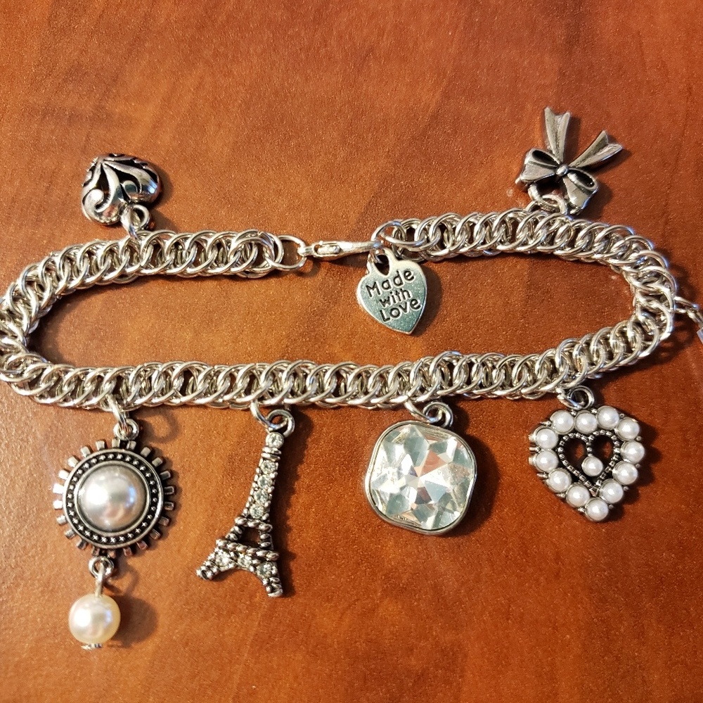 Handmade Silver Half Persian Chainmaille Bracelet